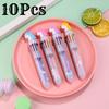 10 Pcs Cartoon Unicorn 10 Color Ball Pen Fluent Writing Suitable for Office Work Brushing Questions Signing Writing Diaries Notes Student Classroom