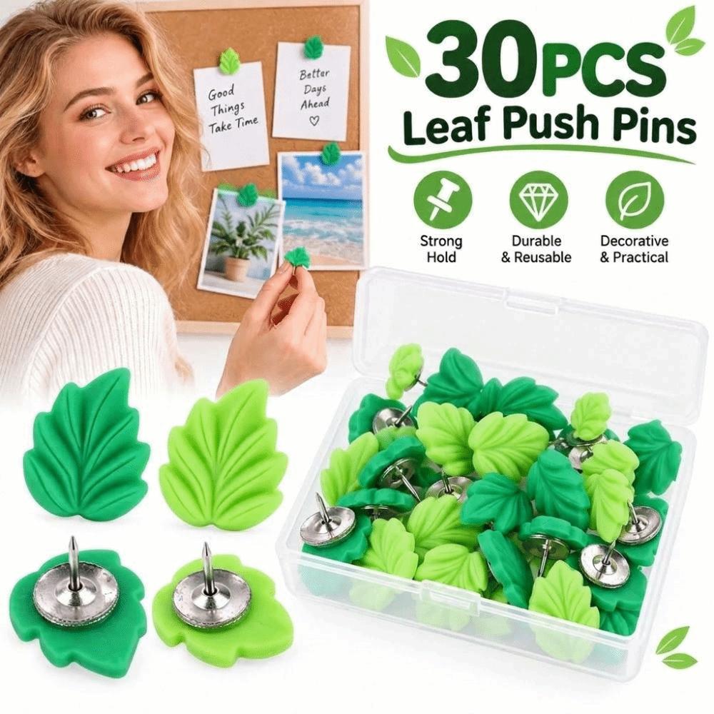 Botanical Plant Thumb Tacks Leaf Shaped Pushpins New Leaf Push Pins  Photo Wall