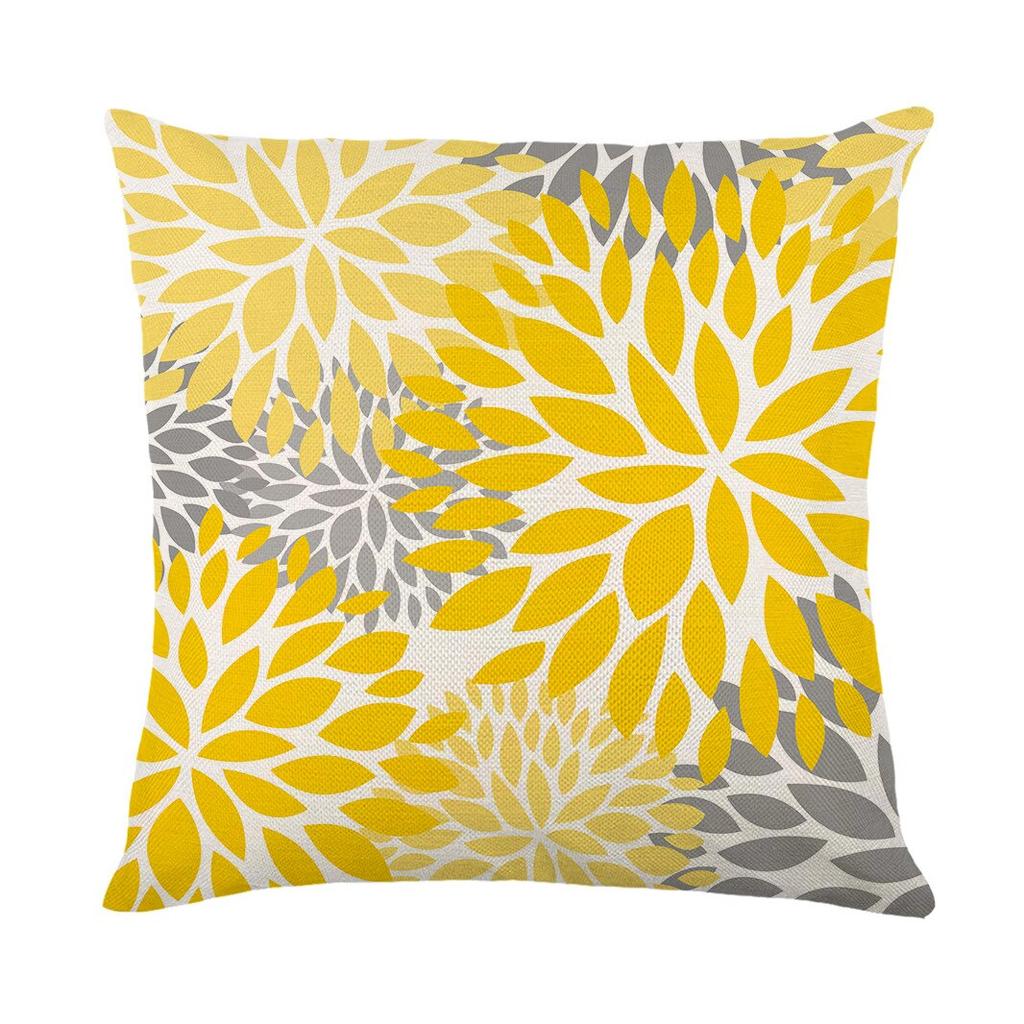 yellow linen pillowcase