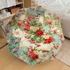 1PC Floral Patterns Umbrella-8-Rib Reinforced Portable Folding Travel Suitable for All Seasons Outdoor Daily Use Is an Ideal Choice  -K0399