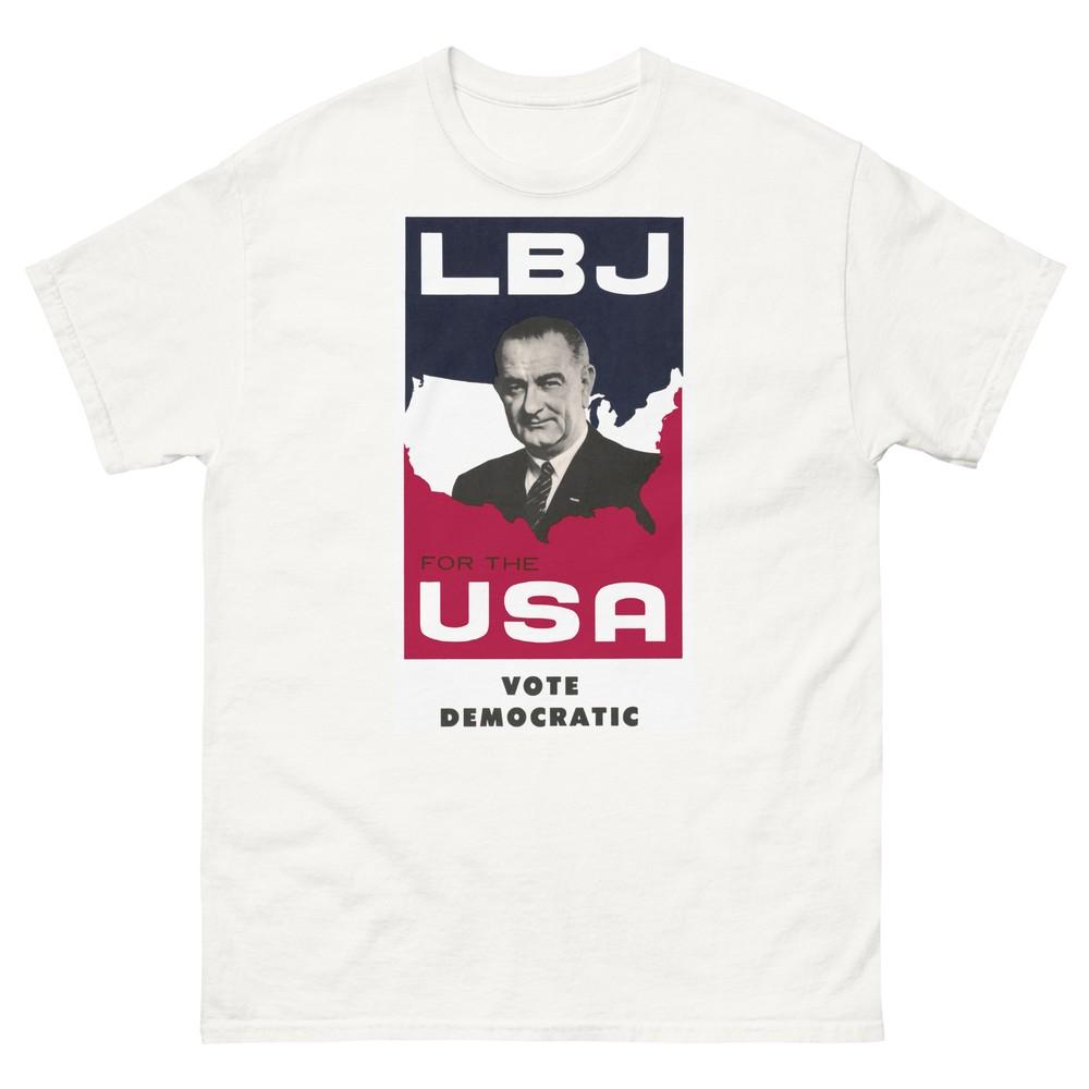 

Vintage Advertisement LBJ Vote Democratic T-Shirt XL