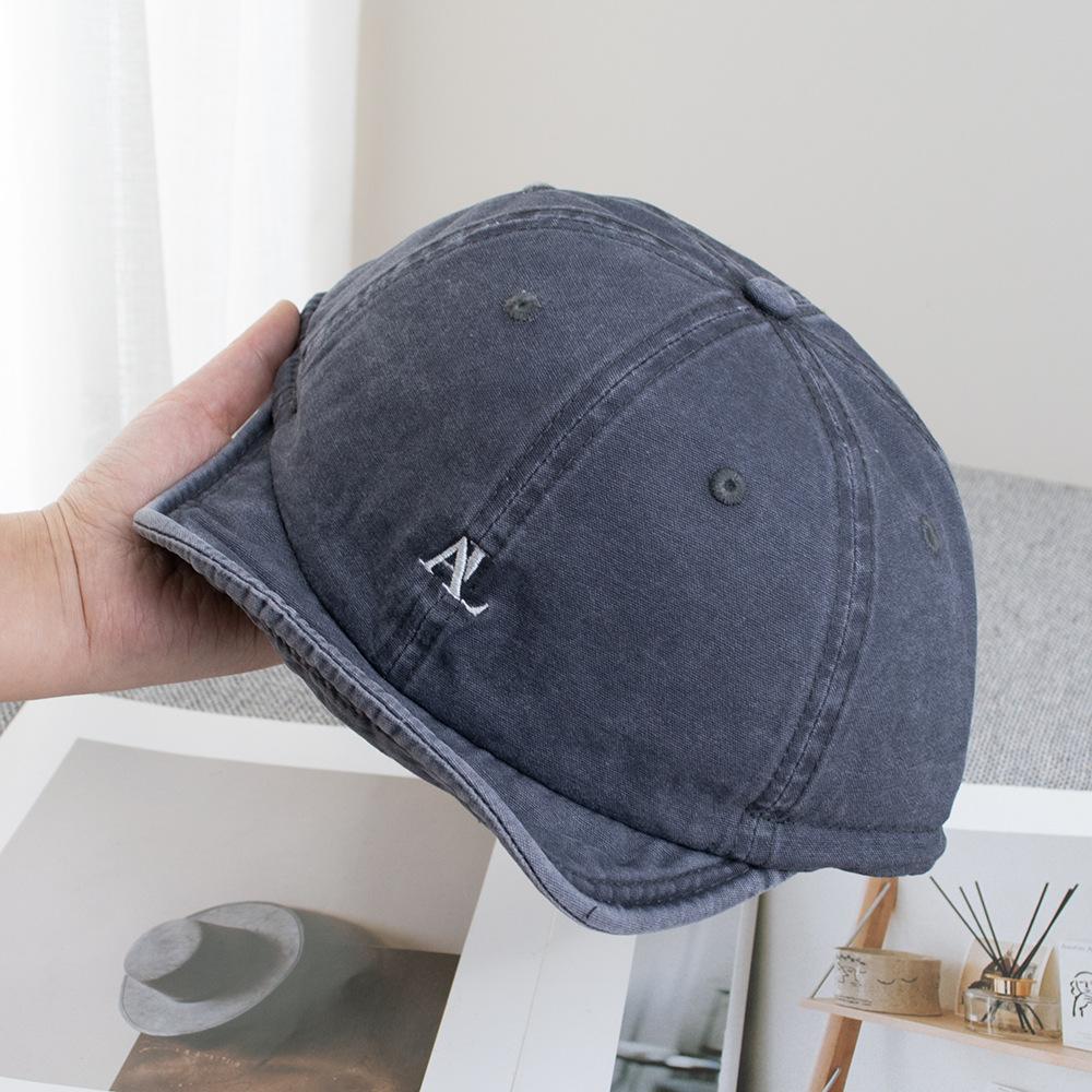 American Street 5Cm Short-Brimmed Sun Hat Men And Women Retro Tooling Style Soft-Brimmed Japanese Baseball Cap
