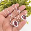 Natural Rhodolite Gemstone 925 Sterling Silver Jewelry Handmade Earrings 2.07" EE-170-3