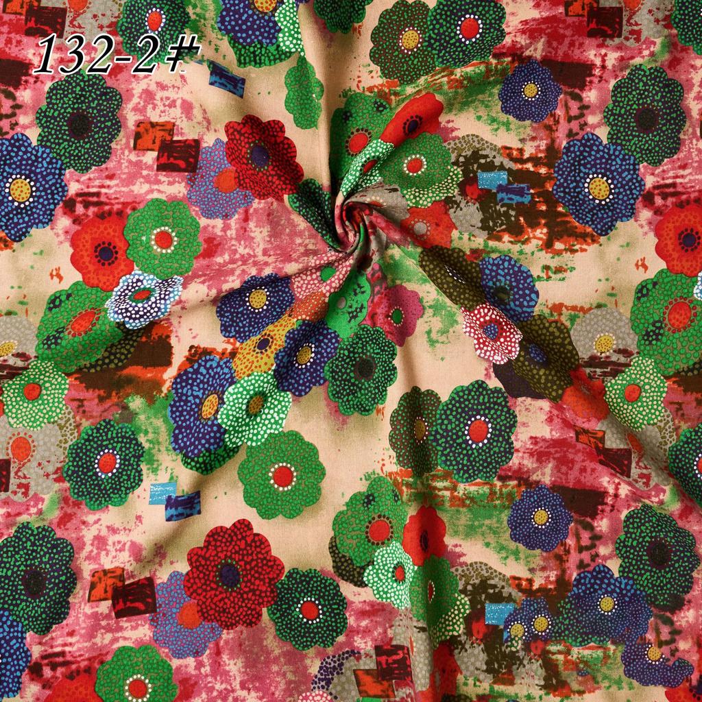 145x100cm Cotton Linen Small Floral Printed Fabric For Women's Clothing, Decorative Fabric DIY Handmade Sewing Cloth Fabric