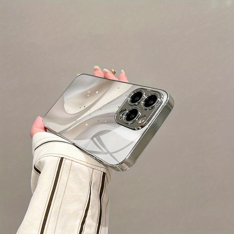 Minimalist Creative Ripple Pattern Electroplated Phone Case For Samsung Galaxy S25 S24 S23 Ultra Plus FE Tempered Glass Cover