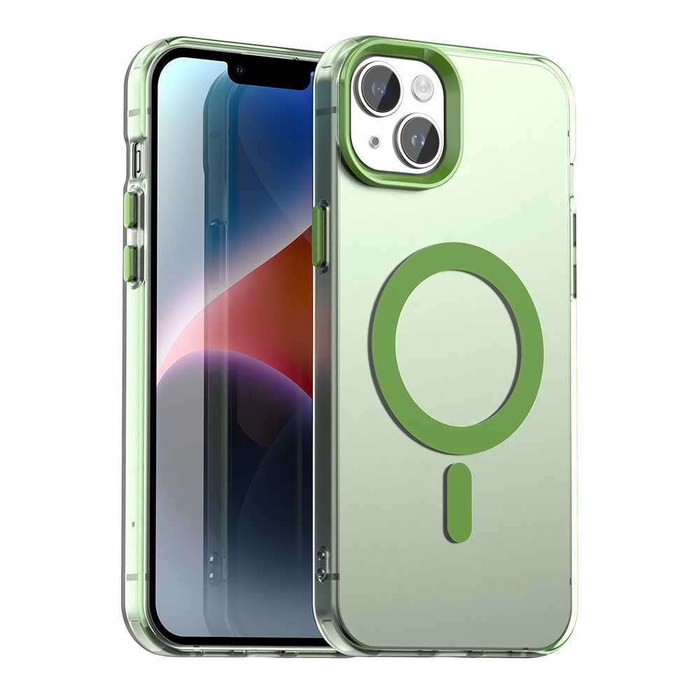 Candy Series For iPhone 15 Case Compatible with MagSafe PC+TPU+PET Anti-Drop Phone Cover