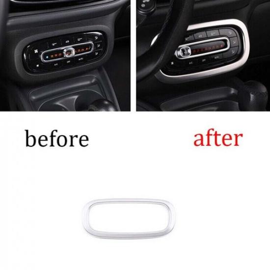 Central Console Panel Trim AC Switch Matte Silver For Benz Smart Fortwo 2015-20