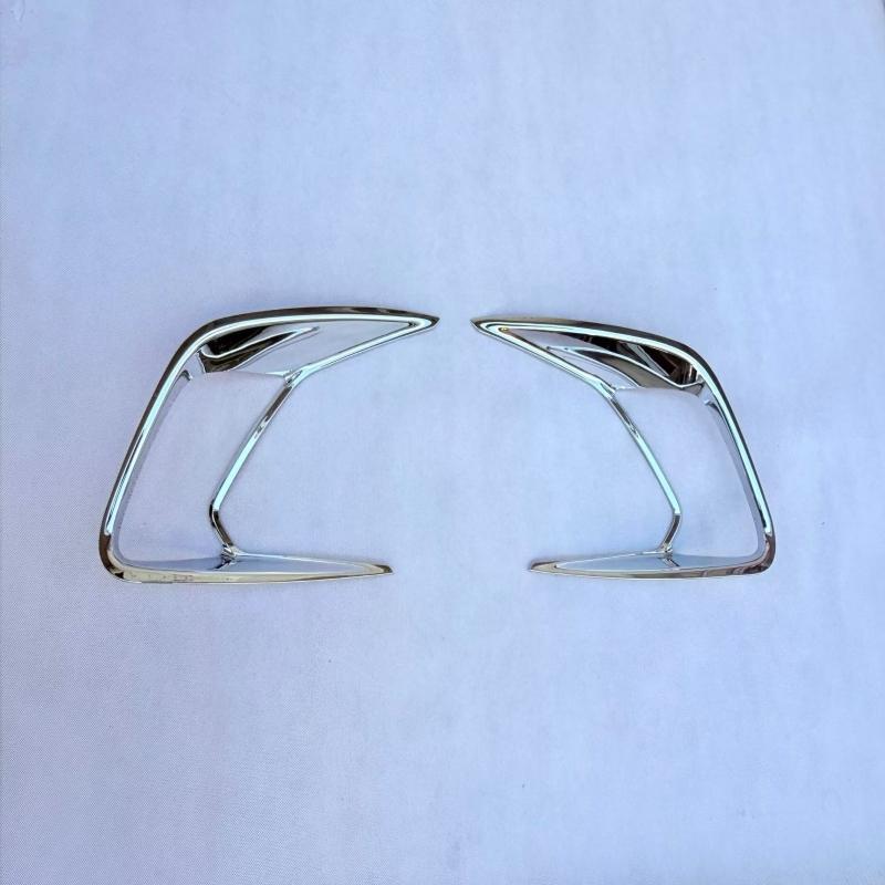 For Toyota Grand Highlander 2024 2025 ABS Carbonfiber Front Rear Fog Light Cover Exterior Bumper Lamp Trim Molding Garnish Frame