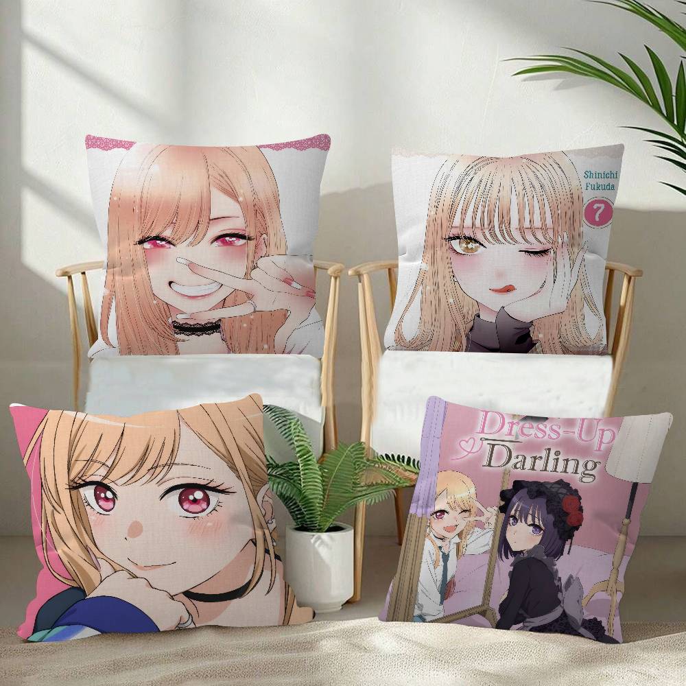 My Dress Up Darling Anime Pillow Gift Home Office Decoration Bedroom Sofa Car Cushion Cover Case 45x45