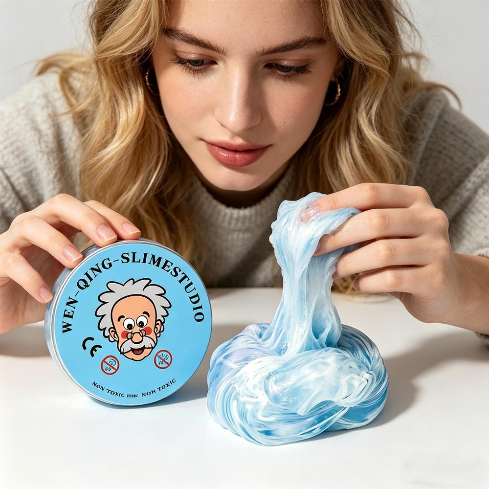 Buntes Flüssigglas Schleim Fidget Spielzeug Stressabbau Nicht-Newtonsche Flüssigkeit Hüpfender Knete für Kinder Geburtstagsgeschenk Party Mitgebsel