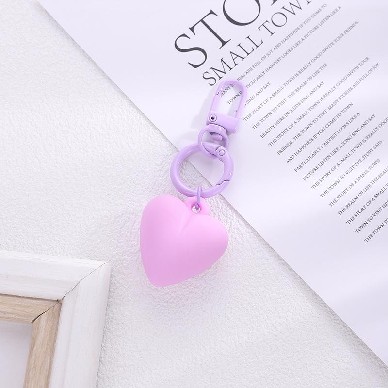 Summer Dopamine Candy Color Resin Love Keychain Pendant, Bag Accessories Pendant Creative Versatile