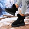 Fashion 2025 New Women Ankle Boots Winter Outdoor Thickened Fluff Women Shoes Comfortable Luxury Flat Snow Boots Women Zapatos De Mujer