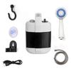 Pompa Doccia Elettrica Portatile Ricaricabile USB per Esterno, Soffione Doccia Portatile per Campeggio, Escursionismo, Viaggio, Lavaggio Auto, Bagno Animali Domestici, Pulizia