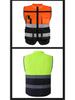 Multi-Pocket Fluorescent Reflective Vest for Construction and Riding