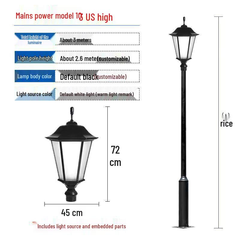 Waterproof Solar LED Landscape Light for Courtyard, Park, and Villa