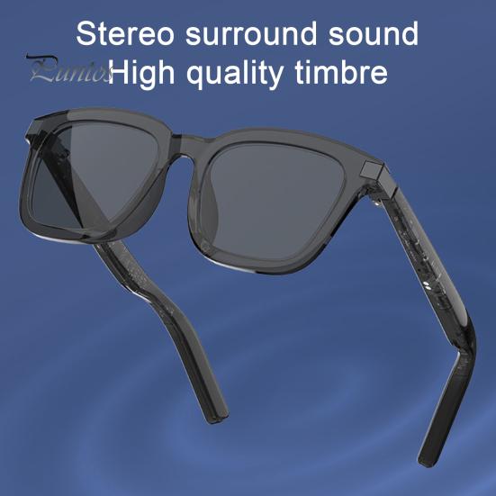 

Розумні окуляри з функцією гучного зв’язку, захист від ультрафіолетового випромінювання, сумісні з Bluetooth бездротові спортивні сонцезахисні окуляри, розумні аудіо окуляри чорний