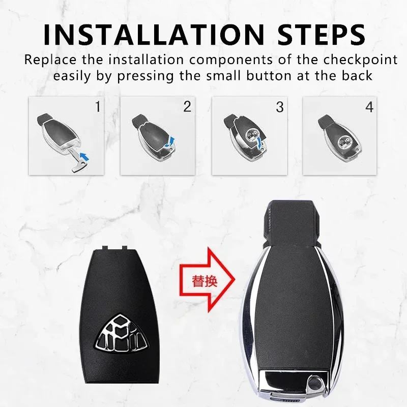 New For Mercedes Benz For Mercedes Benz Apple Tree for AMG CLA GLA GLC GLE W204 W212 W220 W205 Key Case Rear Back Cover Key Shel