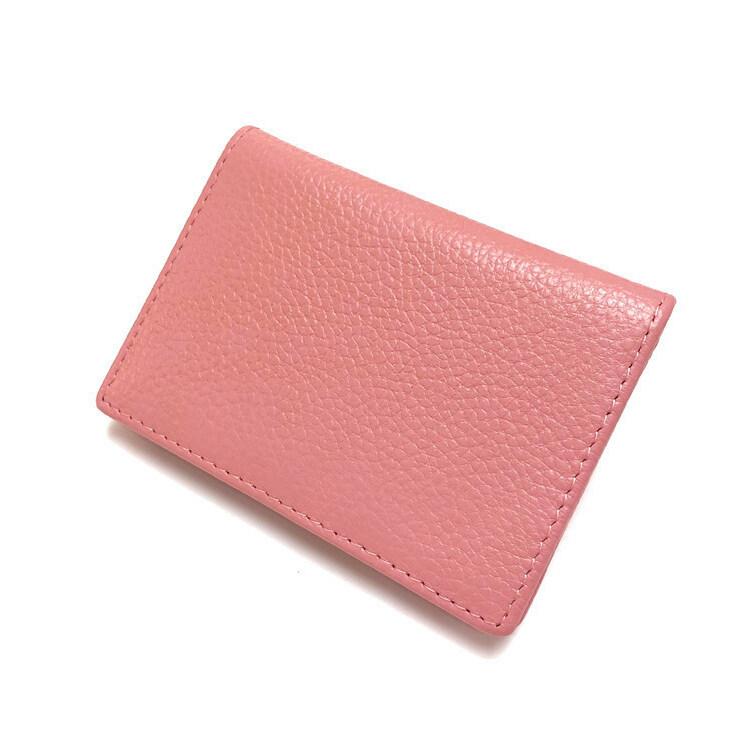 Genuine Leather Credit Card Bag Wallet Ultra-thin Fold Unisex Purse Credit Card ID VIP Bank Slim Bag Simple Business Card Holders