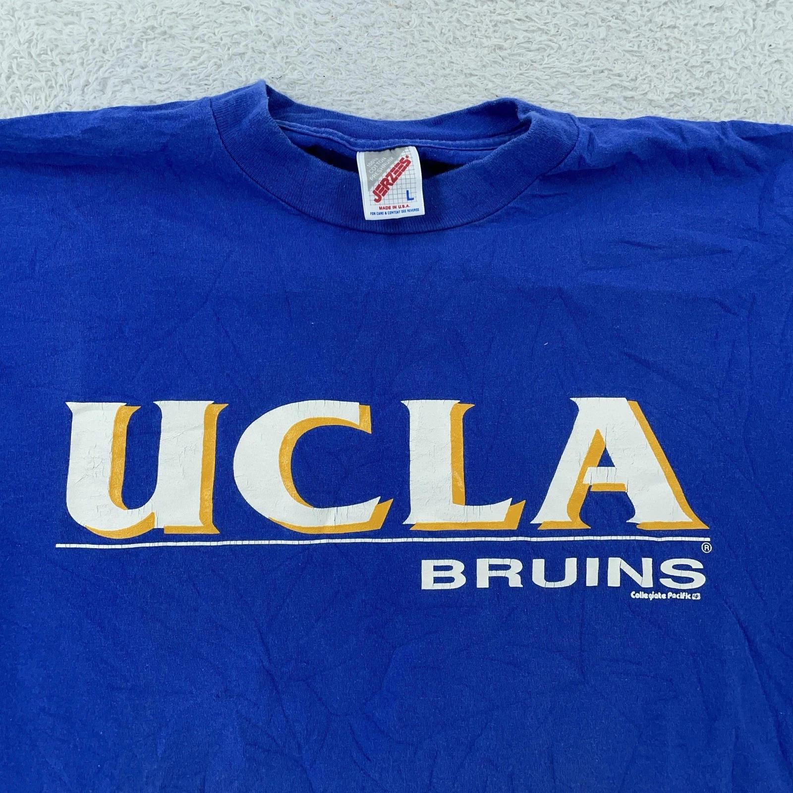 Vintage UCLA Bruins Shirt M/L Blue NCAA College California Made USA 90s Tee M