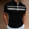 Short Sleeve Polo Shirt with Cartoon Baseball Print, Casual Sporty Style