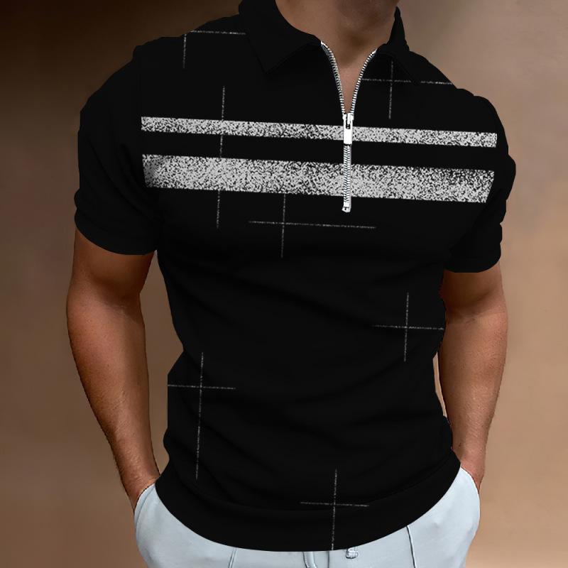 Short Sleeve Polo Shirt with Cartoon Baseball Print, Casual Sporty Style