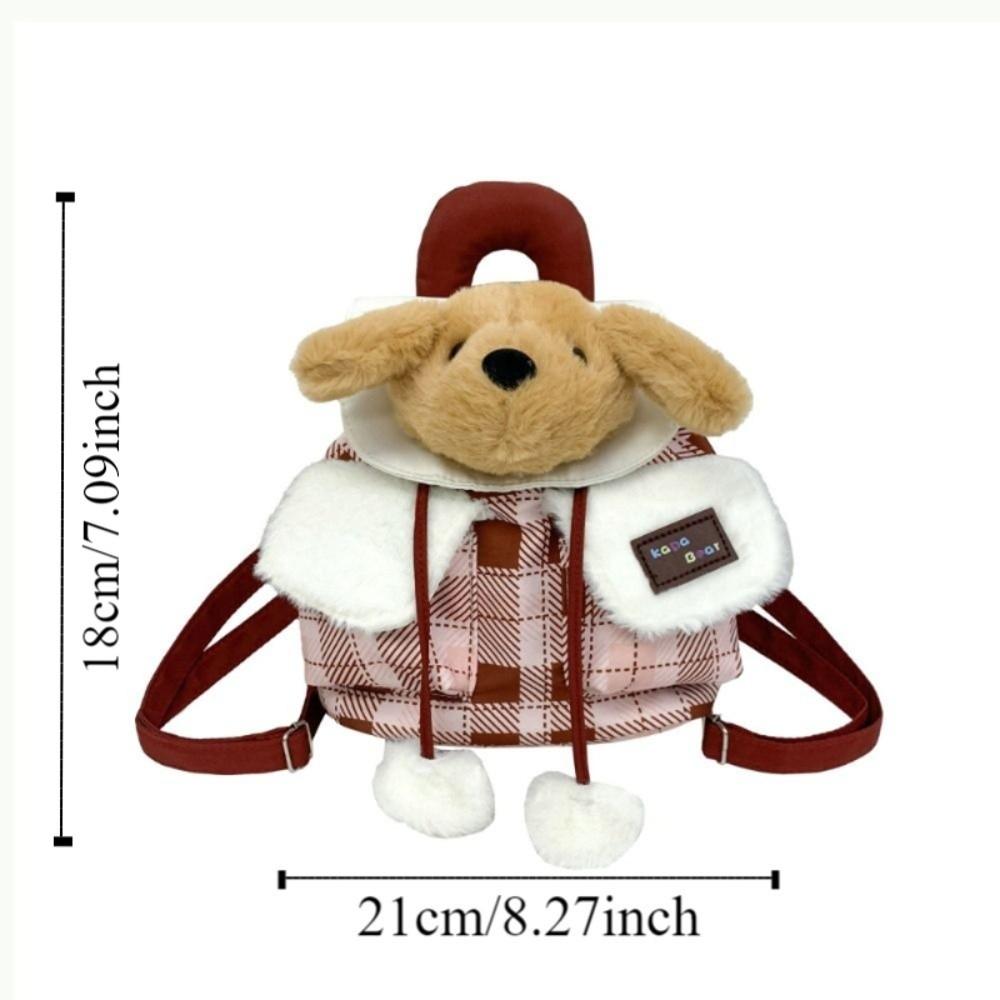 Large Capacity Cartoon Dog Backpack Adjustable Straps Animal Shoulder Bag Gift