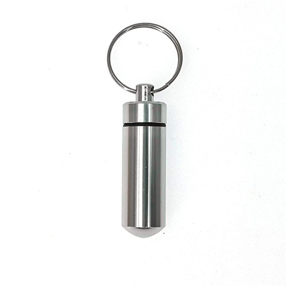1 PCS Colorful Baby Aluminum Pill Box Medicine Case Container Bottle Holder Keychain Outdoor Pill Case Pillbox Portable