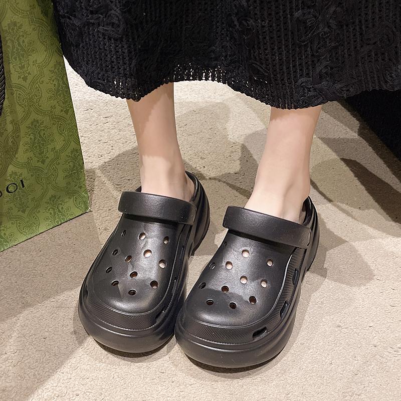 Fashion Chunky Platform Clogs Shoes for Women Thick Bottom Non Slip Beach Sandals Woman Summer 2025 Fashion Wedges EVA Sandals Slippers