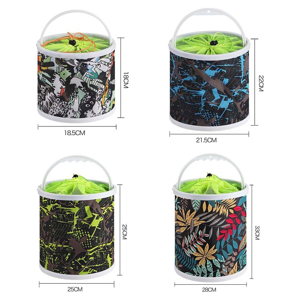 1Pcs Thickened Folding Fishing Bucket Hard Bottom Water Collection New Water Bag