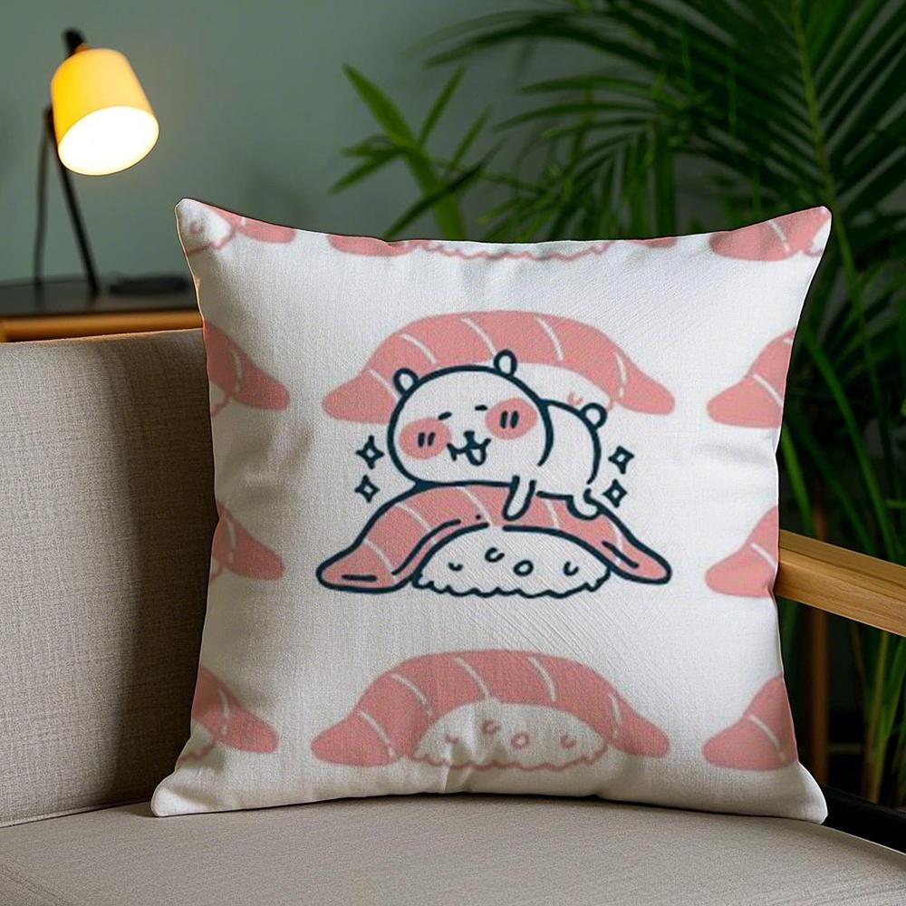 Cute J-Jokes Bear Cushion Cover Soft Short Plush Double-Sided Printing Home Decor Machine Washable Pillow Case Gift