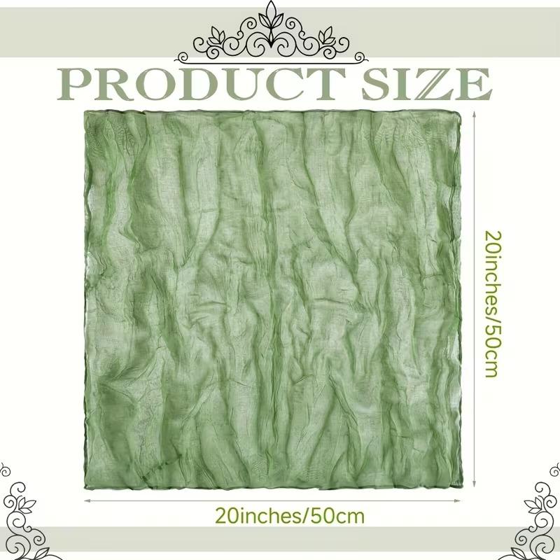 120 Cheese Cloth Napkins in Bulk Measuring 50.64 X 50.64 Cm Perfect for Rustic Decor At Weddings Receptions and Shower Parties