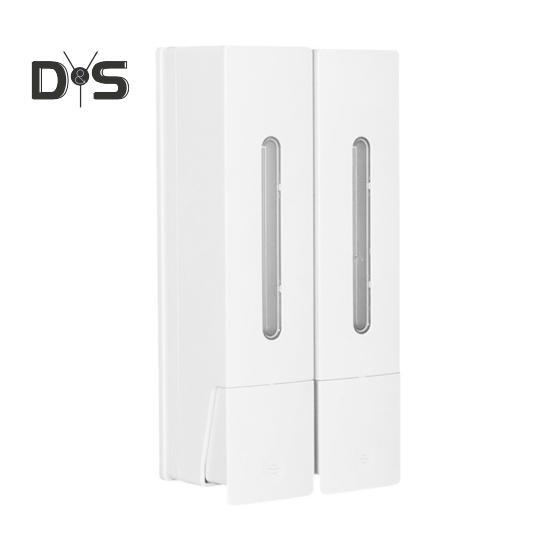 Seifenspender mit 3 Kammern zur Wandmontage, 400 ml x 3, Shampoo-Spender ohne Bohren, Waschspender mit Sichtfenster