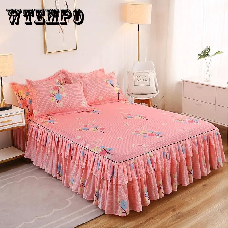 

Двусторонняя юбка-кровать Покрывало цельное Нескользящий наматрасник 1,2 метра 1,5 метра 1,8 метра пылезащитный чехол