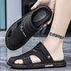 Men's Baotou Sandals Summer new Outdoor Cool Breathable Anti slip Waterproof Beach Shoes Soft Sole Fashion Dual purpose Slippers