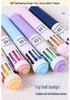 Blue Fruit 60-Color Multicolor Soft Grip Ballpoint Pen Set: Push-Type, Ten-Color All-in-One Writing Tool