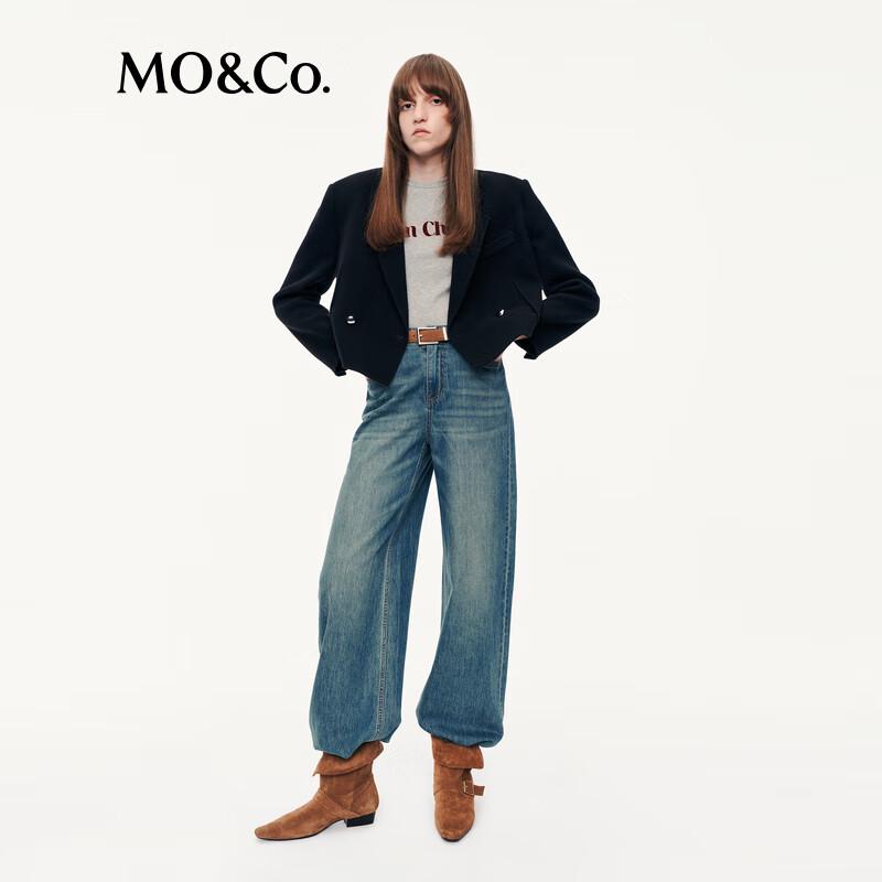 МО&Ко. Женский двубортный пиджак из 100% шерсти S