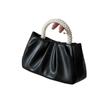 Spring and Summer New Fashion Joker Texture Pearl Pleated Clouds Pearl Sweet Pink Handbag Dinner Bag Bag Women's Handbag