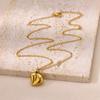 Irregular Glossy Heart Stainless Steel Necklaces For Women Gold Color Heart Design Pendant Necklace Party Wedding Jewelry Mujer