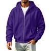 Men's Color Zip Up Hooded Sweatshirt for Winter