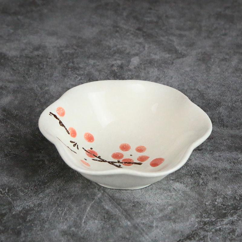 Ceramic Taste Dish Small Plate Mini Soy Sauce Tray Saucer Seasoning Bowl Jam Nut Porcelain Tableware Household Kitchen Supplies