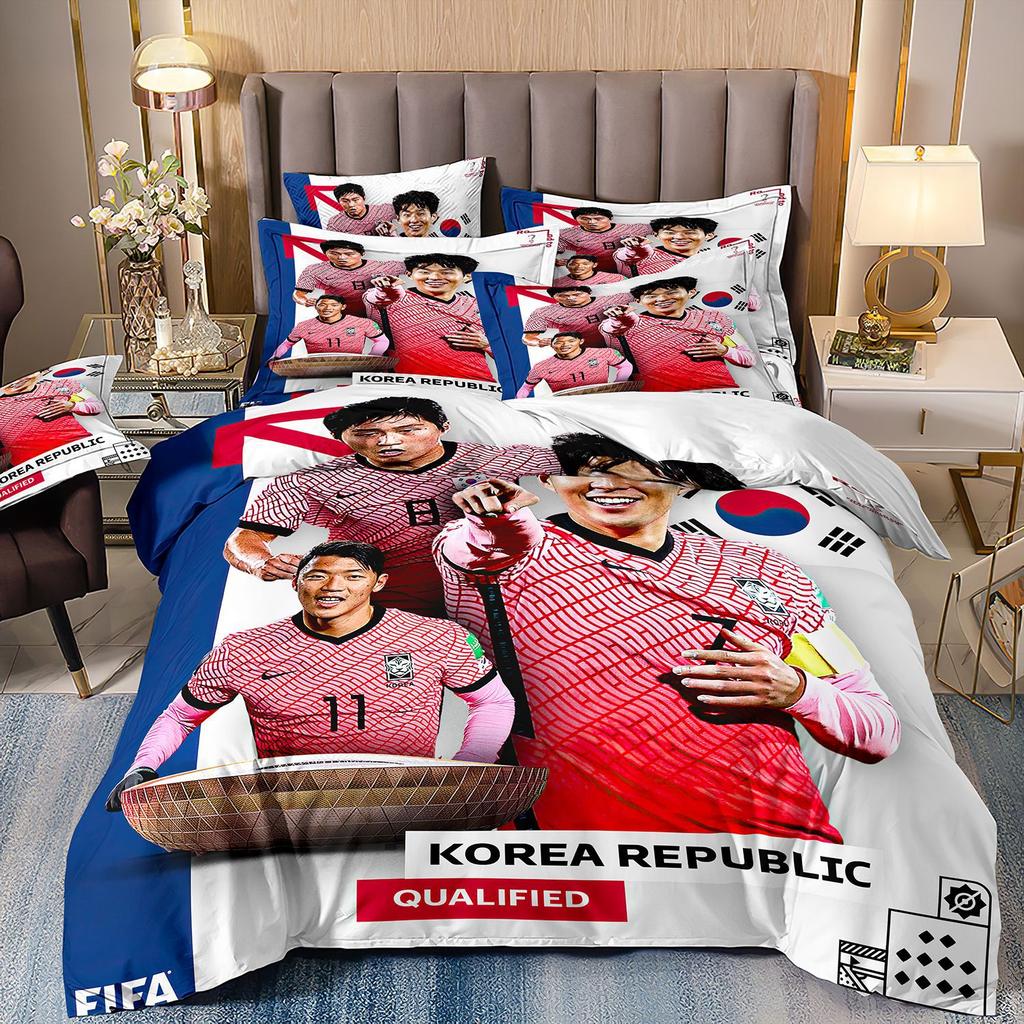 Home Textile Quilt Set Four-Piece World Cup Football 3D Printing Three-Piece Bedding