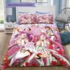 Code Geass Sakura Scene Anime 3Pcs Bedding Set, Duvet Cover with 2 Pillowcases, No Comforter No Pillow Core