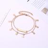 New Foot Jewelry Trend Women's Simplicity Europe and America Beach Foot Jewelry Fashion Double-layer Five-pointed Star Anklet Manufacturers Wholesale