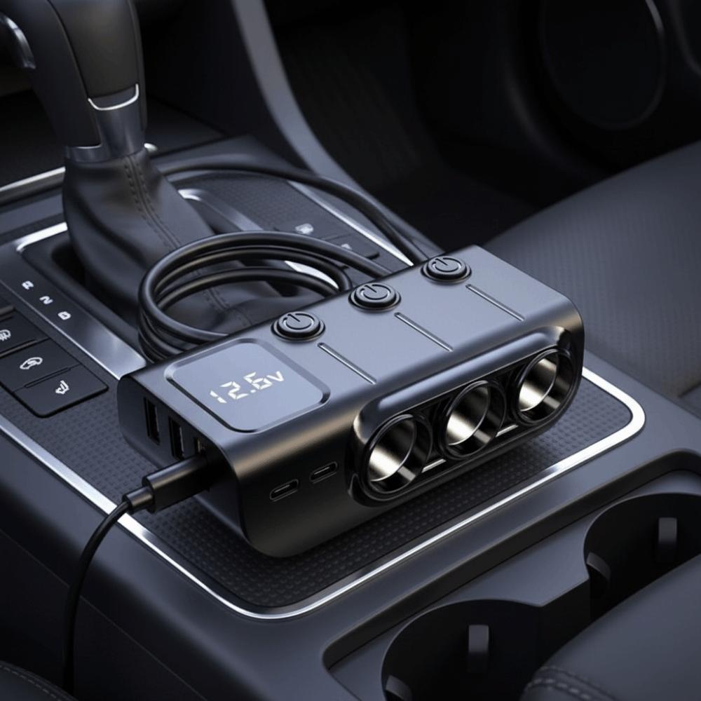 Multi Ports Car Charger Adapter 12V/24V Car Plug Splitter Easy To Use Car Socket Splitter  for Car