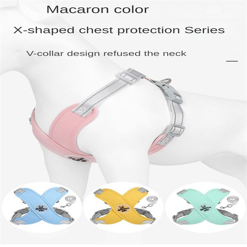 Dog Leash Puppy Undershirt Type Breathable Chest Strap Reflective Chest Back Dog Chain Dog Leash Pet Leash