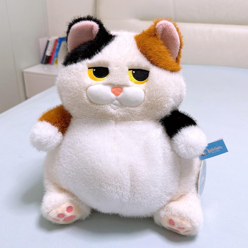 

Lazy Fat Animal Plush Doll Siamese cat Calico Cat Pillow Sitting Cat Plush Toy Children Calico Cat