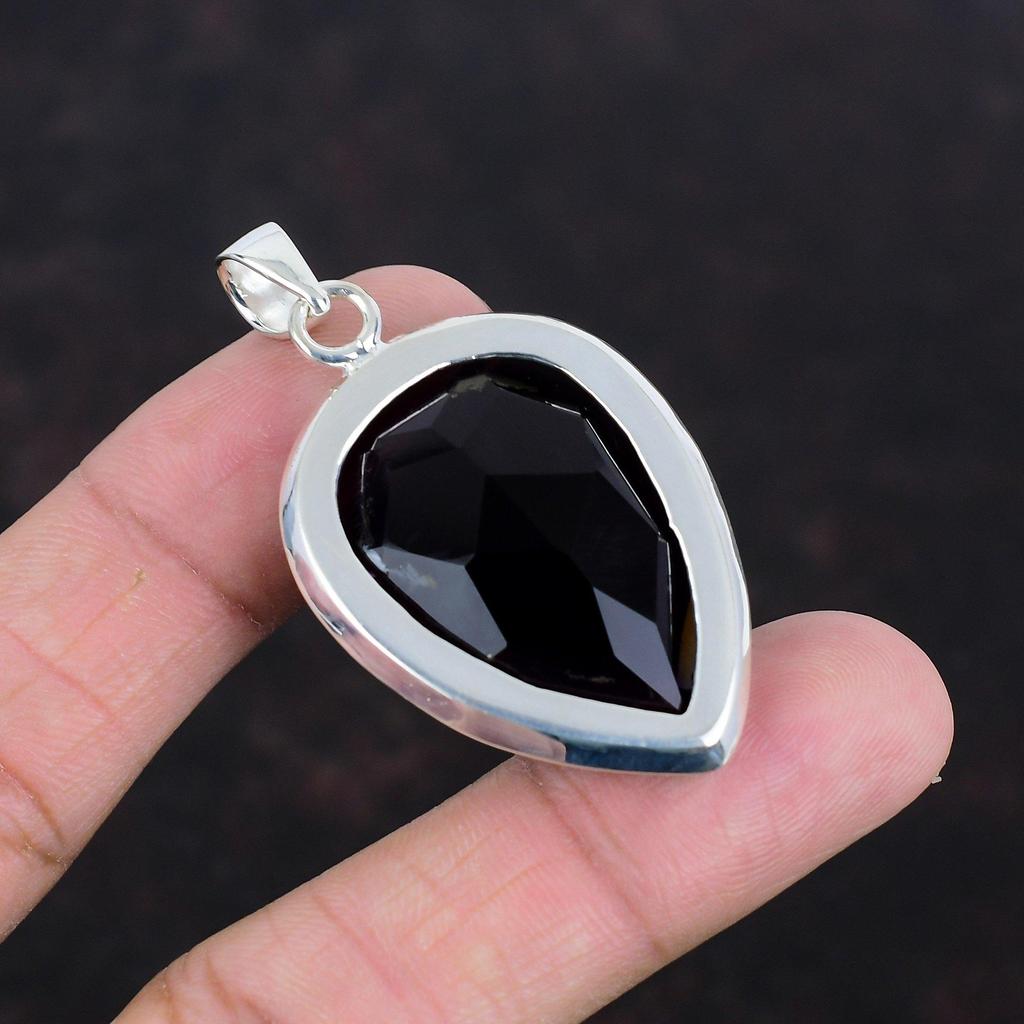 Faceted African Amethyst Pendant Handmade Pendant Real Gemstone Jewelry 925 Sterling Silver Pendant Unique Design Pendant Anniversary Gifts