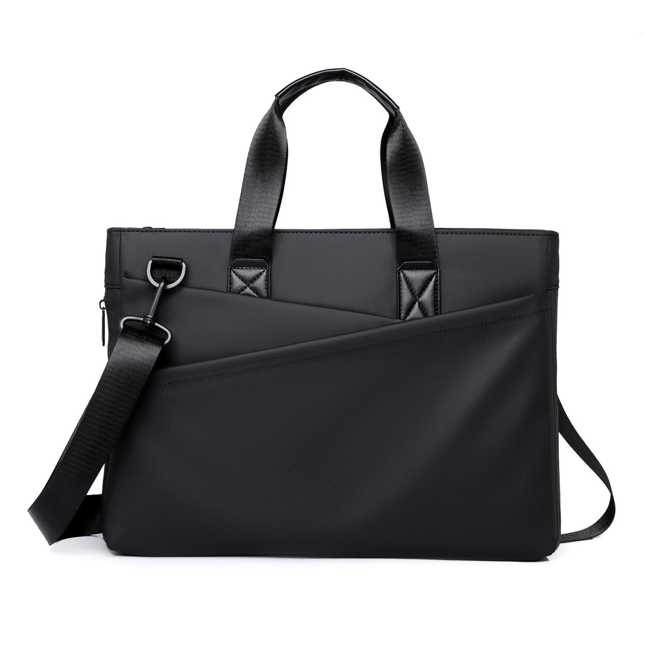 Waterproof Large Capacity Business Laptop Handbag Single Shoulder Crossbody Briefcase Fashionable Men s PU Leather Bag