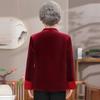 Yalu Elderly Mother's Floral Cheongsam-Style Festive Jacket