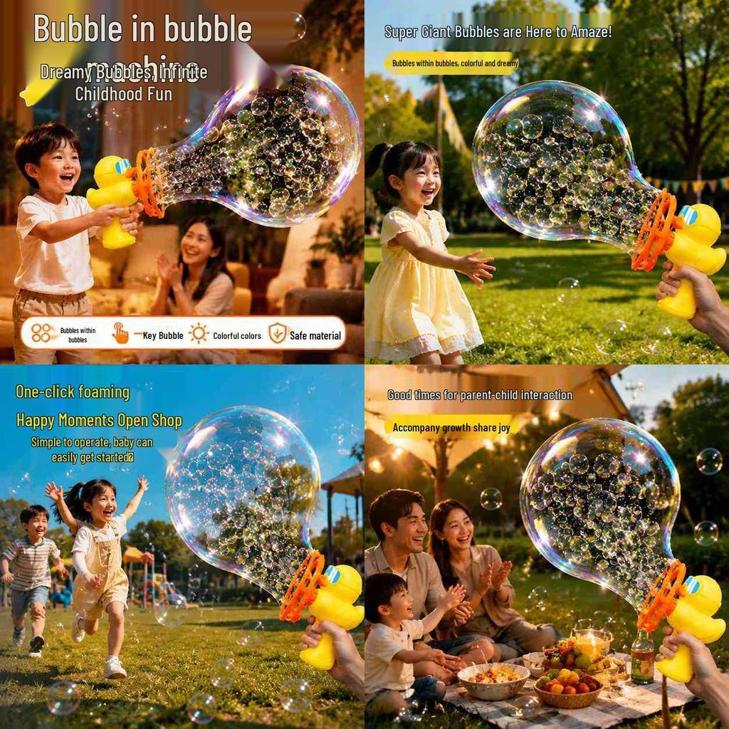New Handheld Fully Automatic Bubble Machine for Kids and Adults - Perfect Outdoor Fun and Gift